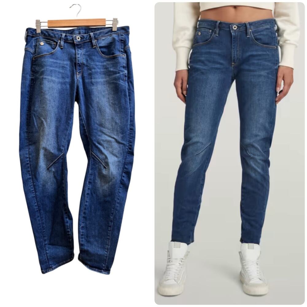 G Star Arc 3D Low Waist Twisted Seams Boyfriend Jeans Tag Size 29x30 Stretchy